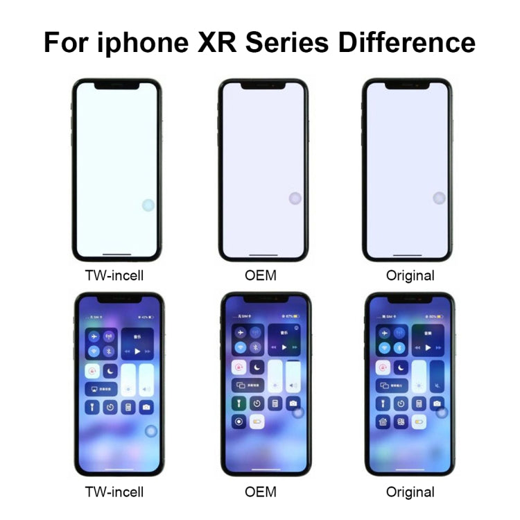 JK TFT LCD-Bildschirm für iPhone XR mit Digitizer Komplett-Einheit (Schwarz)