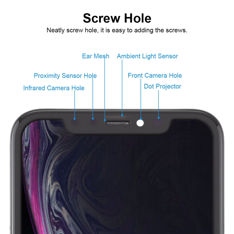 JK TFT LCD-Bildschirm für iPhone XR mit Digitizer Komplett-Einheit (Schwarz)