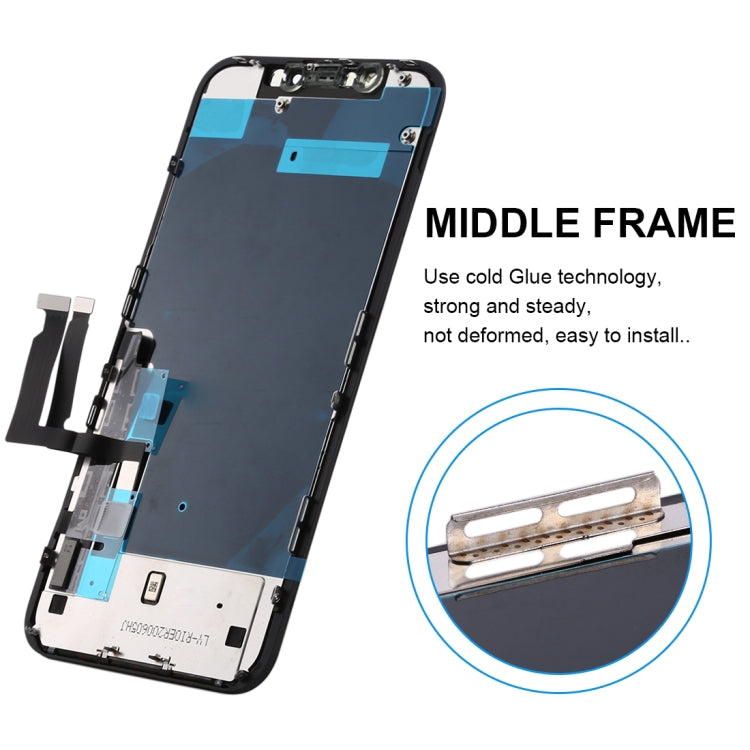 JK TFT LCD-Bildschirm für iPhone XR mit Digitizer Komplett-Einheit (Schwarz)