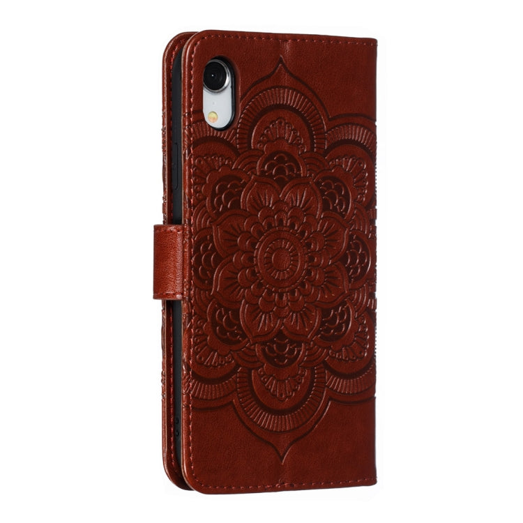 For iPhone XR Mandala Embossing Pattern Horizontal Flip Leather Case with Holder & Card Slots & Wallet & Photo Frame