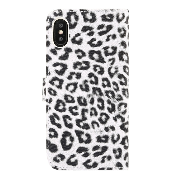 For iPhone XS Leopard Pattern Horizontal Flip Leather Case with Holder & Card Slots, For XS