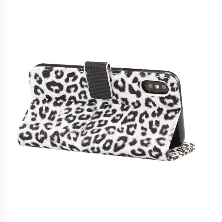 For iPhone XS Leopard Pattern Horizontal Flip Leather Case with Holder & Card Slots, For XS