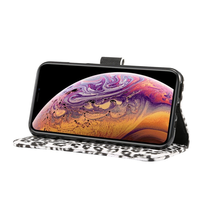 For iPhone XS Leopard Pattern Horizontal Flip Leather Case with Holder & Card Slots, For XS