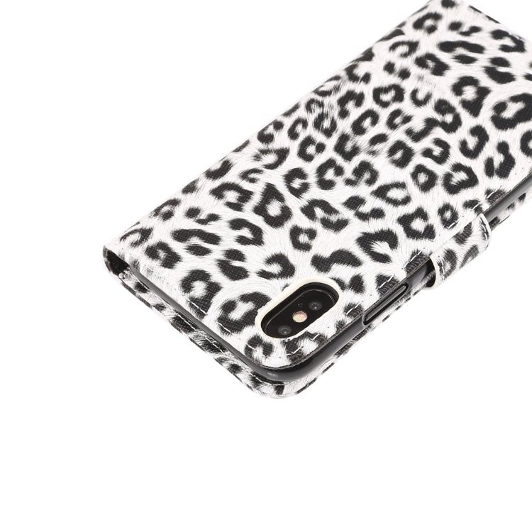 For iPhone XS Leopard Pattern Horizontal Flip Leather Case with Holder & Card Slots, For XS