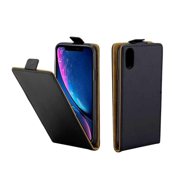 Für iPhone XR Business-Style vertikale Flip-TPU-Lederhülle mit Kartenfach, für XR