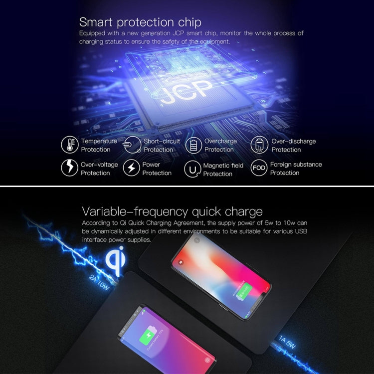 JAKCOM MC2 Wireless Fast Charging Mouse Pad, Support Qi Standard Mobile Phone Charging(Apricot)