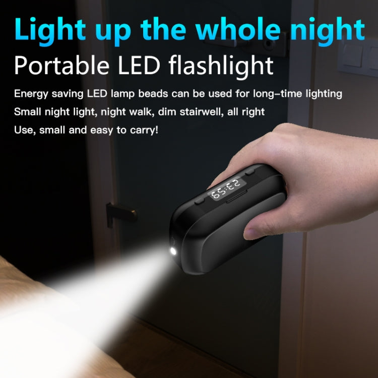 A13 TWS CVC8.0 und DSP Dual Noise Cancelling Touch Bluetooth-Kopfhörer mit Ladebox, unterstützt LED-Digitalanzeige & Uhr & Taschenlampe & HD-Anruf & Siri & Power Bank, A13