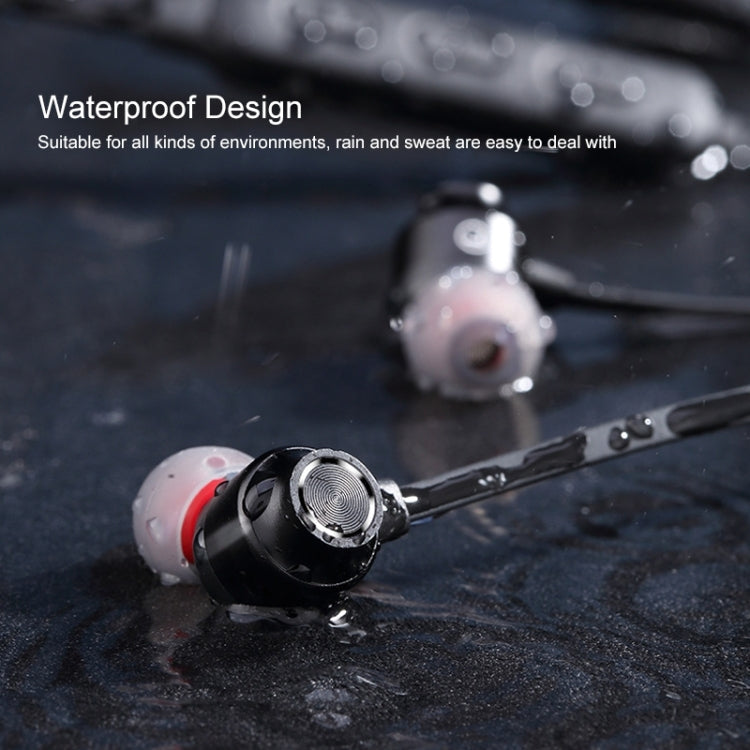 Bluetooth 5.1 Round Wire Neck-mounted Bluetooth Sports Earphone with Magnetic Function(Black)