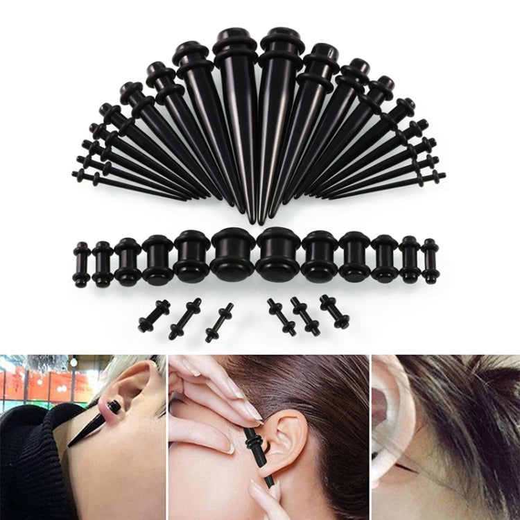 36-tlg. Unisex-Ohrdehnungsset aus Acryl, Ohr-Expander-Zubehör, 14G-00G