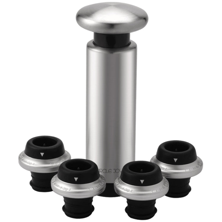 Original Xiaomi Youpin CircleJoy Stainless Steel Red Wine Preservation Stopper Set, Style: 4 Stoppers in One Pump, 4 Stoppers in One Pump