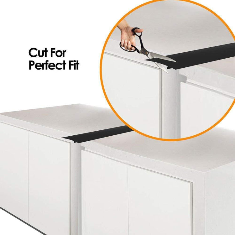 2 PCS 25 inches Gas Stove Slit Strip Antifouling Dustproof Waterproof Kitchen Sealing Strip, 25 inches (White), 25 inches, 25 inches (Black)