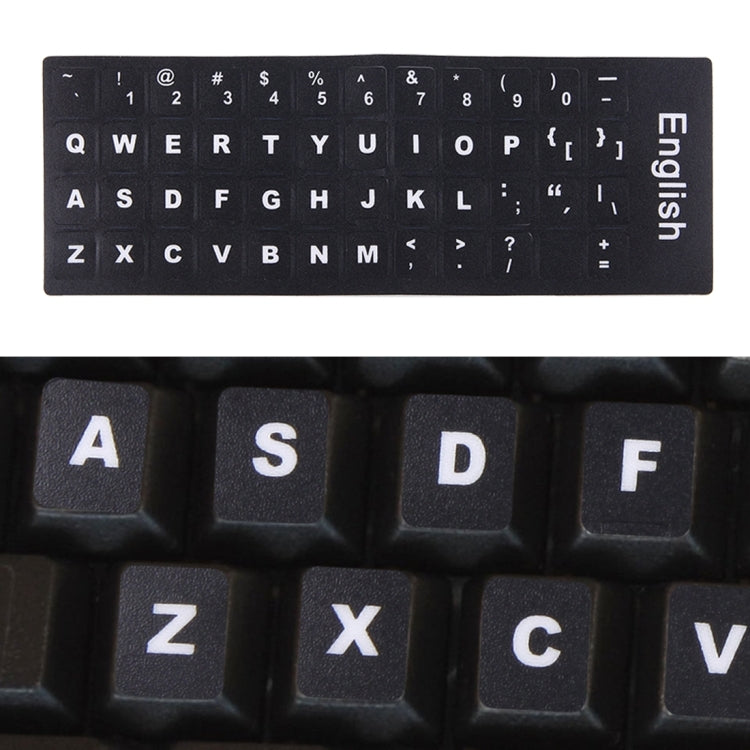 Tastatur-Schutzfolie, einzeln aufklebbare englische Tastaturaufkleber für Laptop-, Notebook- und Computer-Tastaturen, Englisch