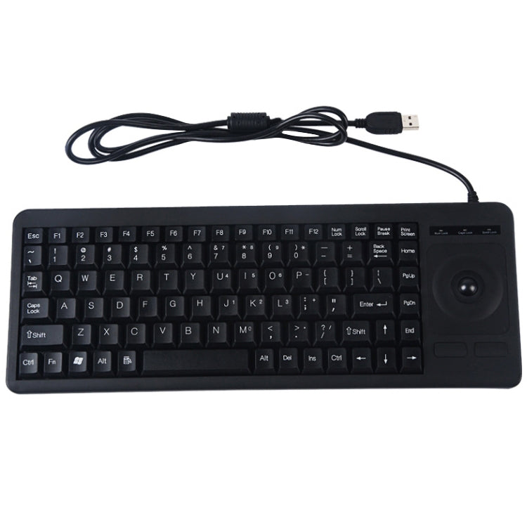 DS-8900 USB Interface Prevent Water Splashing Laser Engraving Character One-piece Wired Trackball Keyboard, Length: 1.5m, DS-8900 USB