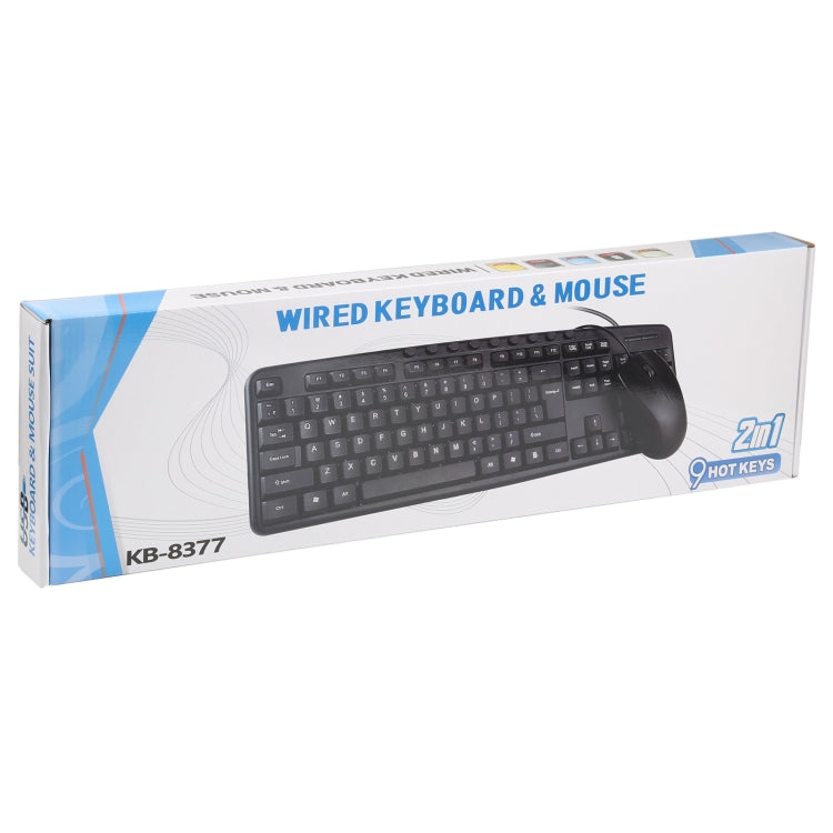 KB-8377 USB Wired Keyboard Mouse Set, KB-8377