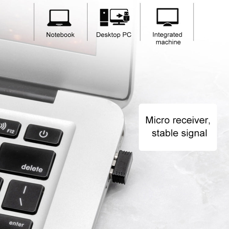 ET X-08 7-Tasten 2400DPI 2,4G kabellose, lautlose Gaming-Maus mit USB-Empfänger & bunter Hintergrundbeleuchtung