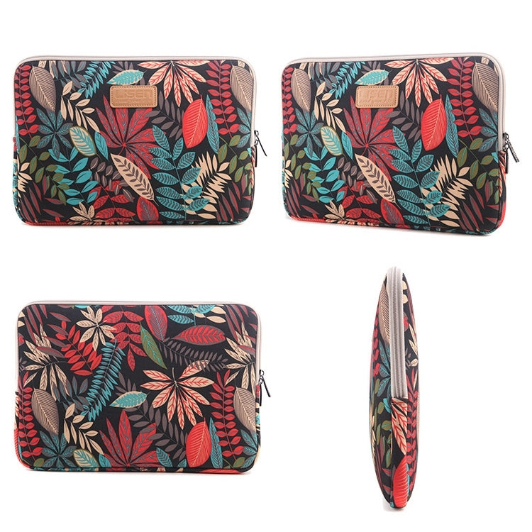 Lisen 13 inch Sleeve Case Colorful Leaves Zipper Briefcase Carrying Bag for Macbook, Samsung, Lenovo, Sony, DELL Alienware, CHUWI, ASUS, HP, 13 inch and Below Laptops, 13 inch