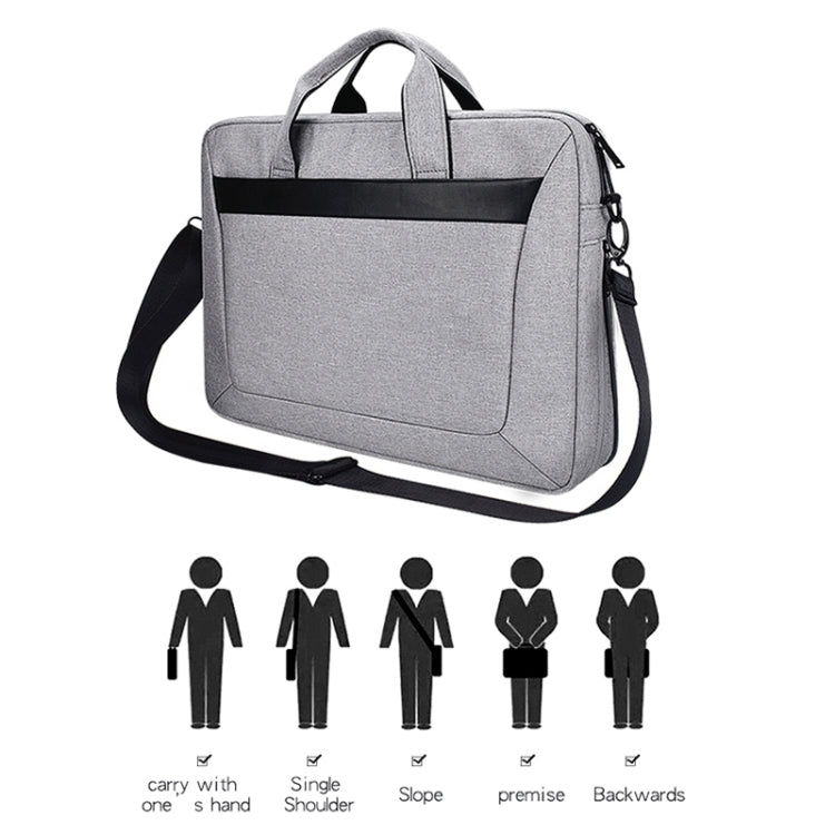 DJ06 Oxford Cloth Waterproof Wear-resistant Portable Expandable Laptop Bag for 15.4 inch Laptops, with Detachable Shoulder Strap, 15.4 inch