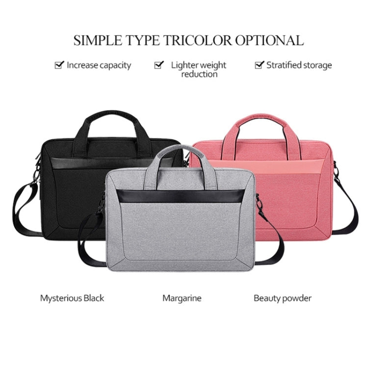 DJ06 Oxford Cloth Waterproof Wear-resistant Portable Expandable Laptop Bag for 15.4 inch Laptops, with Detachable Shoulder Strap, 15.4 inch