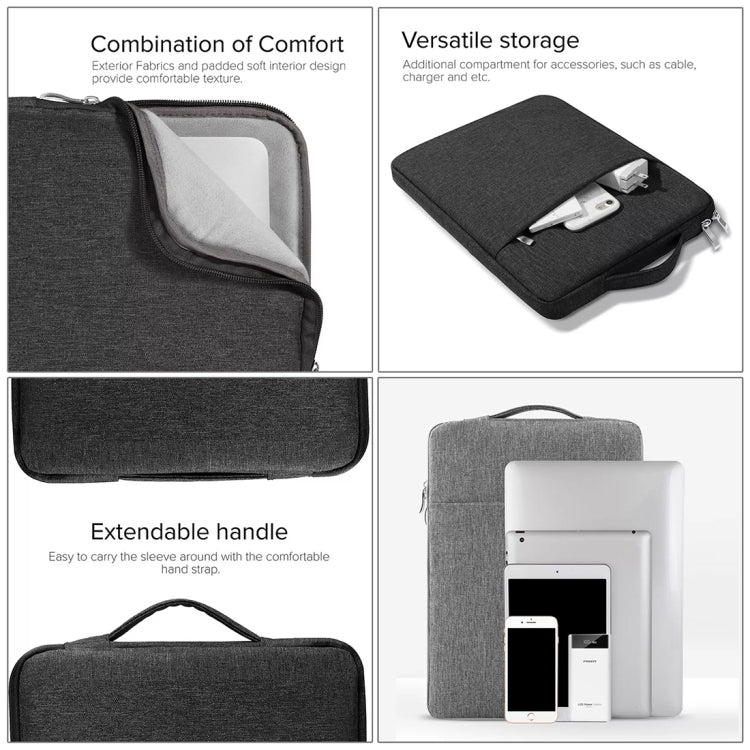 13.3 inch Universal Fashion Soft Laptop Denim Bags Portable Zipper Notebook Laptop Case Pouch for MacBook Air / Pro, Lenovo and other Laptops, Size: 35.5x26.5x2cm, 13.3 inch Purple, 13.3 inch Magenta, 13.3 inch Blue, 13.3 inch Grey, 13.3 inch Dark Blue...