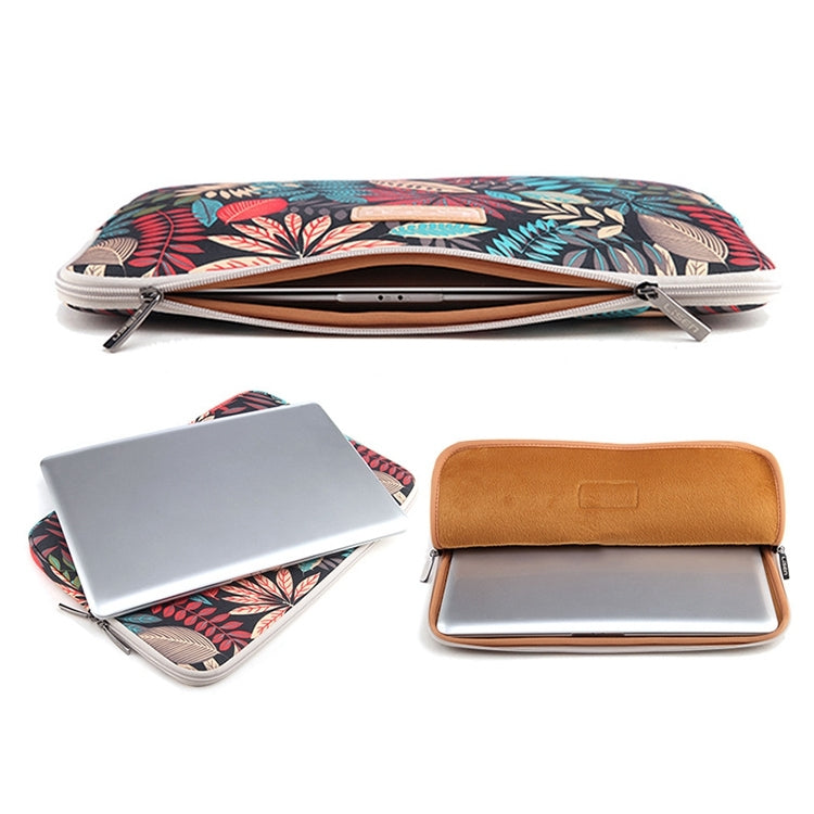 Lisen 7.0 inch Sleeve Case Colorful Leaves Zipper Briefcase Carrying Bag, 7.0 inch