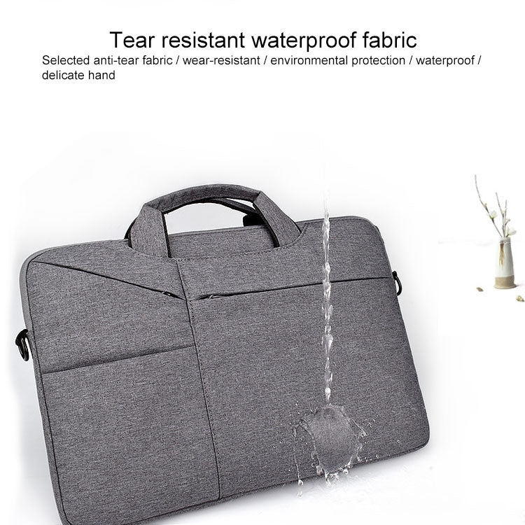 ST02S Waterproof Tear Resistance Hidden Portable Strap One-shoulder Handbag for 14.1 inch Laptops, with Suitcase Belt, ST02S 14.1 inch Black, ST02S 14.1 inch Dark Gray, ST02S 14.1 inch Pink, ST02S 14.1 inch Light Grey, ST02S 14.1 inch Navy Blue