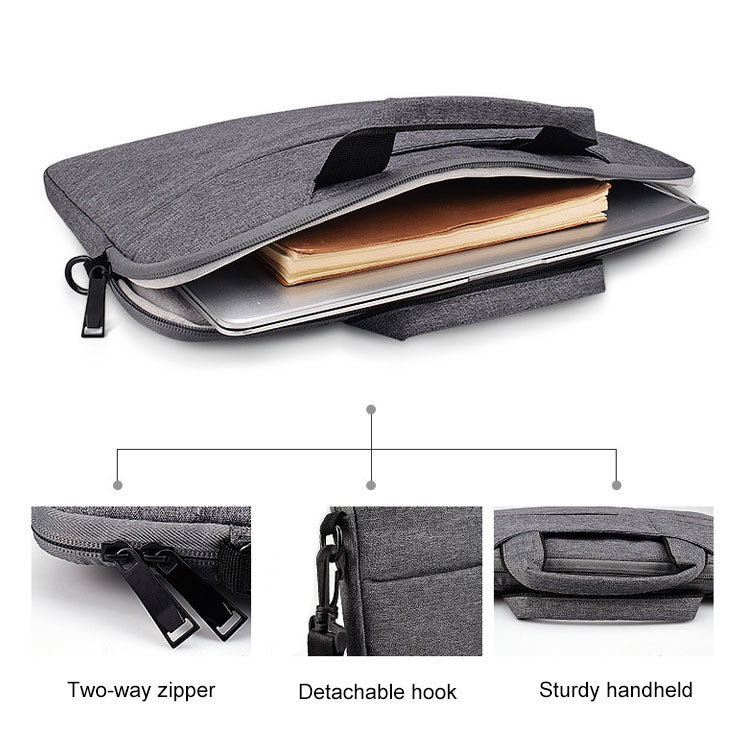 ST02S Waterproof Tear Resistance Hidden Portable Strap One-shoulder Handbag for 14.1 inch Laptops, with Suitcase Belt, ST02S 14.1 inch Black, ST02S 14.1 inch Dark Gray, ST02S 14.1 inch Pink, ST02S 14.1 inch Light Grey, ST02S 14.1 inch Navy Blue