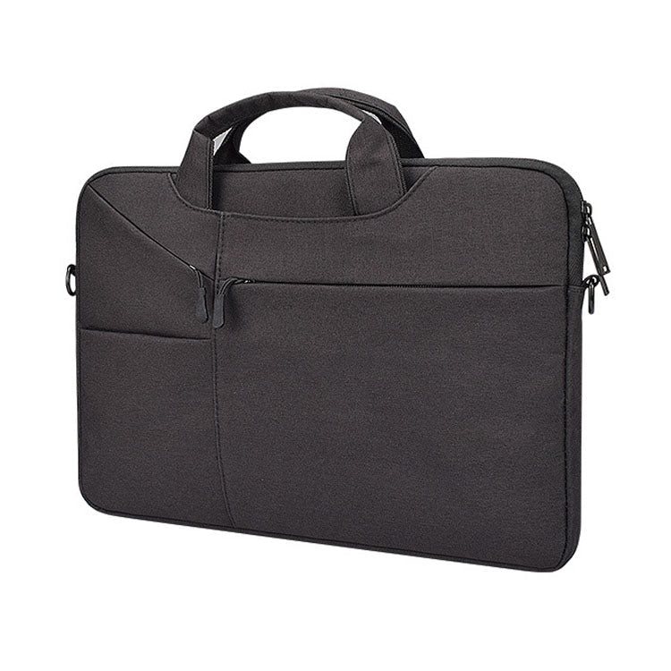 ST02S Waterproof Tear Resistance Hidden Portable Strap One-shoulder Handbag for 15.6 inch Laptops, with Suitcase Belt(Black)