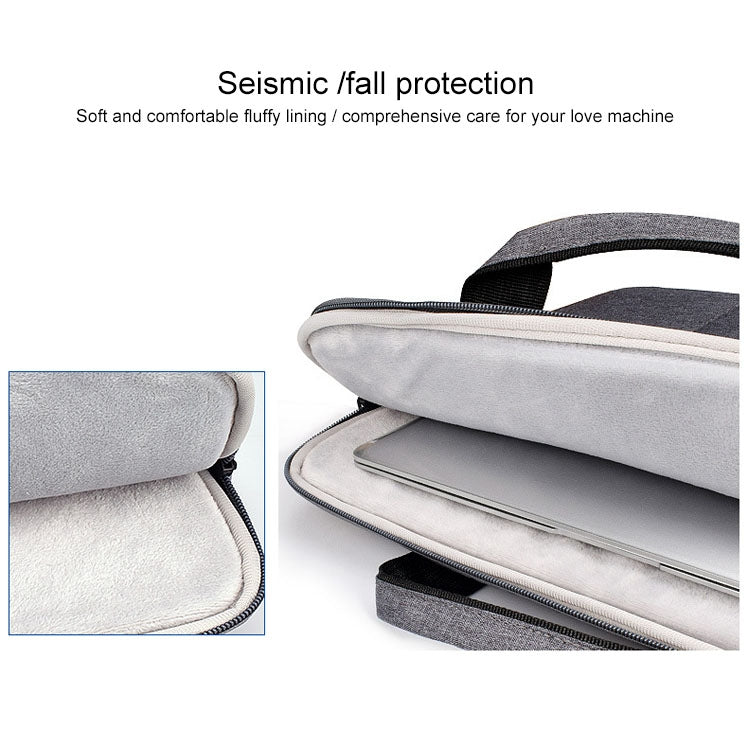 ST02S Waterproof Tear Resistance Hidden Portable Strap One-shoulder Handbag for 15.6 inch Laptops, with Suitcase Belt(Black)