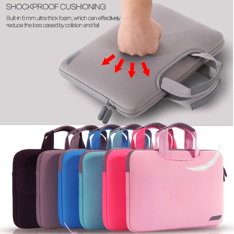 12-Zoll tragbare, luftdurchlässige Handtasche für MacBook, Lenovo und andere Laptops, Größe: 32x21x2 cm (Magenta)
