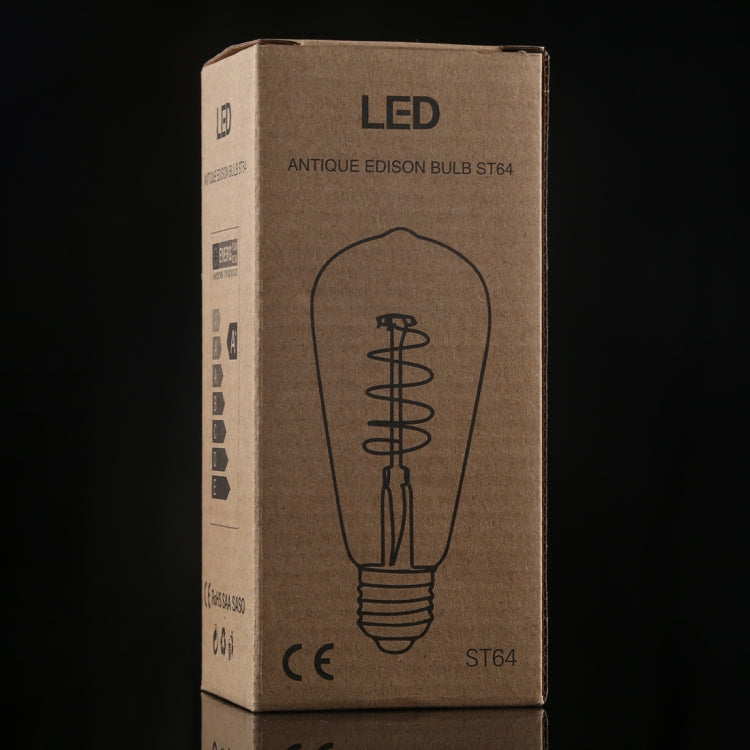 ST64 E27 4W 4 LEDs 600 LM 3000K Retro Dimming LED Filament Light Bulb Energy Saving Light, AC 220V, ST64 4W Warm White
