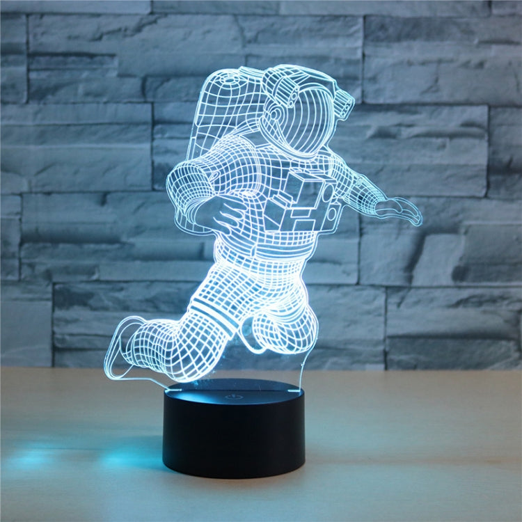 Astronaut Shape 3D Colorful LED Vision Light Table Lamp, 16 Colors Remote Control Version, 16 Colors Remote Control Version