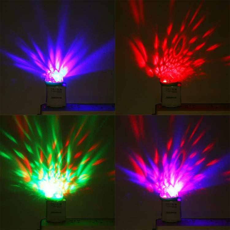 4W RGB Mini Magic Ball LED-Bühnenlampe mit DC 5,5x2,5/2,1 mm Buchse auf USB-Buchsen-Kabel