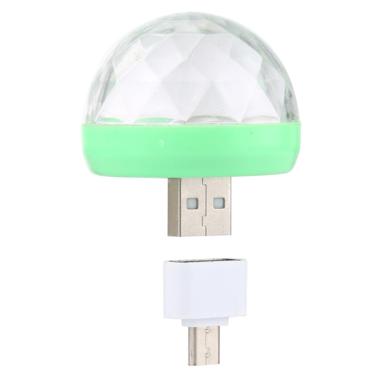 4W RGB USB LED Crystal Magic Ball Stage Light with Micro USB Adapter, with Micro USB Adapter
