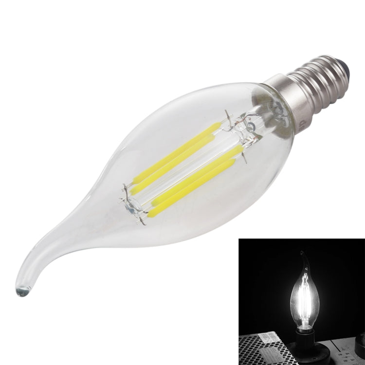 C35 E14 4W 4 LEDs 300 LM 3000K Dimmable Retro LED Filament Light Bulb Energy Saving Light, AC 220V, Long Tail E14 4W 220V Warm White, Long Tail E14 4W 220V White Light