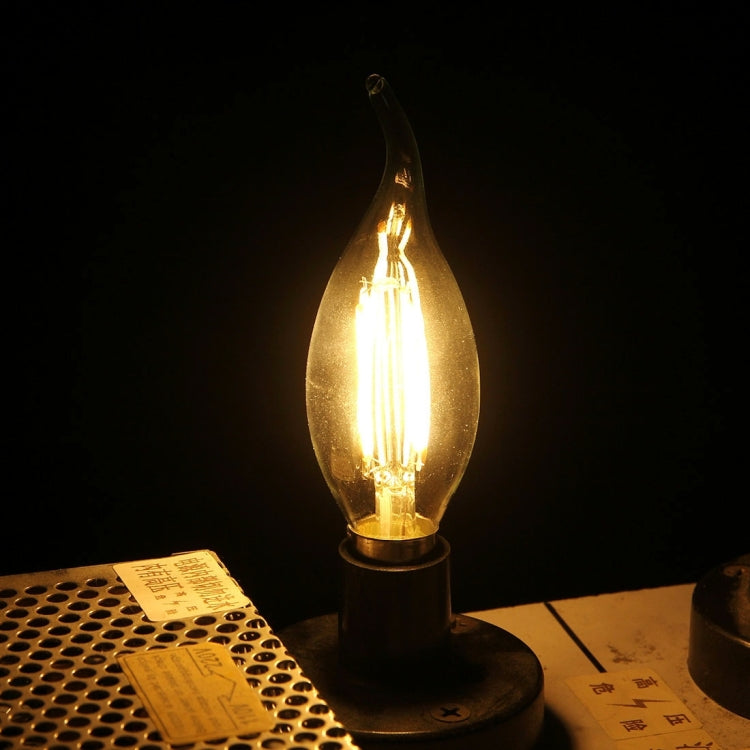 C35 E14 4W 4 LEDs 300 LM 3000K Dimmable Retro LED Filament Light Bulb Energy Saving Light, AC 220V, Long Tail E14 4W 220V Warm White, Long Tail E14 4W 220V White Light