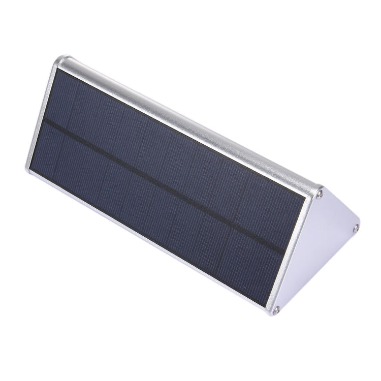800 LM 48 LEDs SMD 2835 Sensor Triangle Energy Saving Wall Light with Solar Panel and Hidden Switch for Garden / Courtyard / Outdoor Camping(Silver)