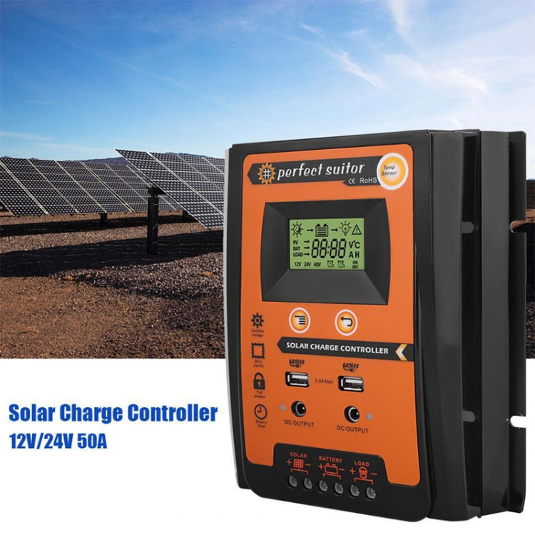 50A 12 / 24V Portable Solar Charging Controller