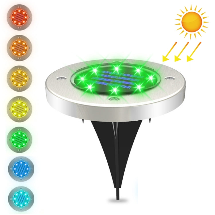 8 LEDs Bunte Dimmbare Solar Gartenrasenleuchte Sensortyp Intelligente Lichtsteuerung Erdleuchte, 8 LEDs