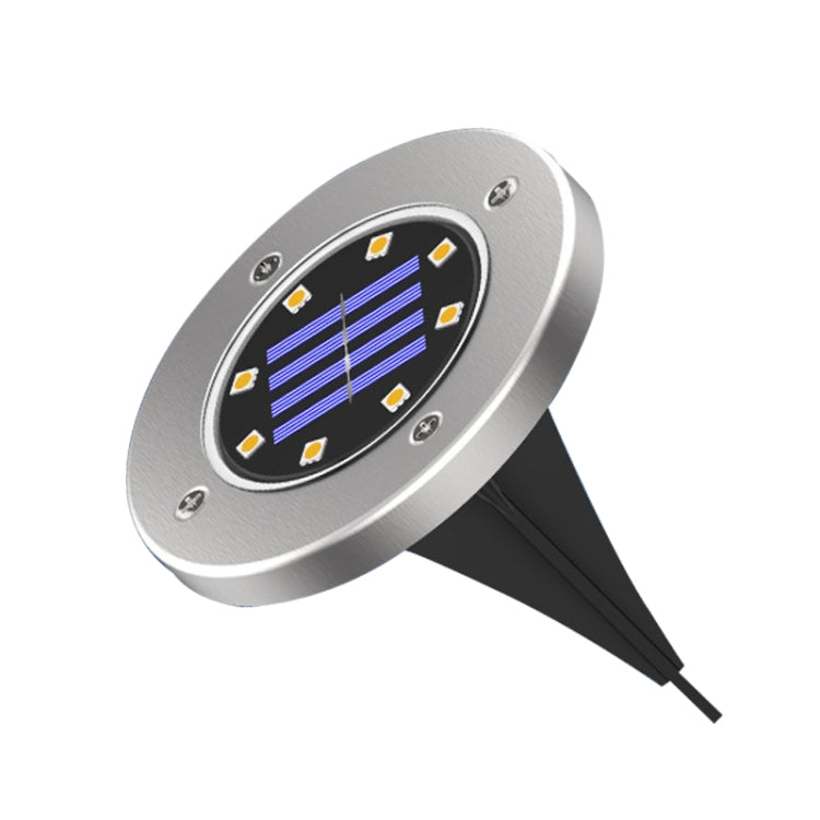 8 LEDs Bunte Dimmbare Solar Gartenrasenleuchte Sensortyp Intelligente Lichtsteuerung Erdleuchte, 8 LEDs