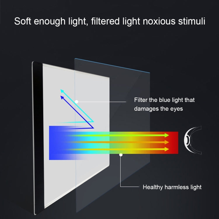Ultra-thin A4 Size Portable USB LED Artcraft Tracing Light Box Copy Board for Artists Drawing Sketching Animation and X-ray Viewing, No Brightness Control No Charger