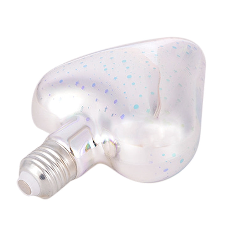 E27 4W IP65 Waterproof Heart Shape Warm White 3D Fireworks LED Bulb, 2700K 48 LEDs SMD 2835 Vintage Atmosphere Decoration Art Lamp, AC 85-265V