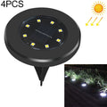 4 STÜCK 8 LEDs IP65 Wasserdichte Solar-Erdleuchte Garten Villa Rasen Dekorativer Strahler
