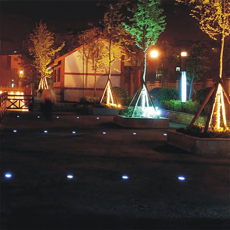 4 STÜCK 8 LEDs IP65 Wasserdichte Solar-Erdleuchte Garten Villa Rasen Dekorativer Strahler