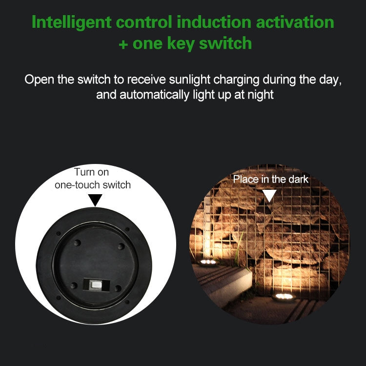 4 STÜCK 8 LEDs IP65 Wasserdichte Solar-Erdleuchte Garten Villa Rasen Dekorativer Strahler