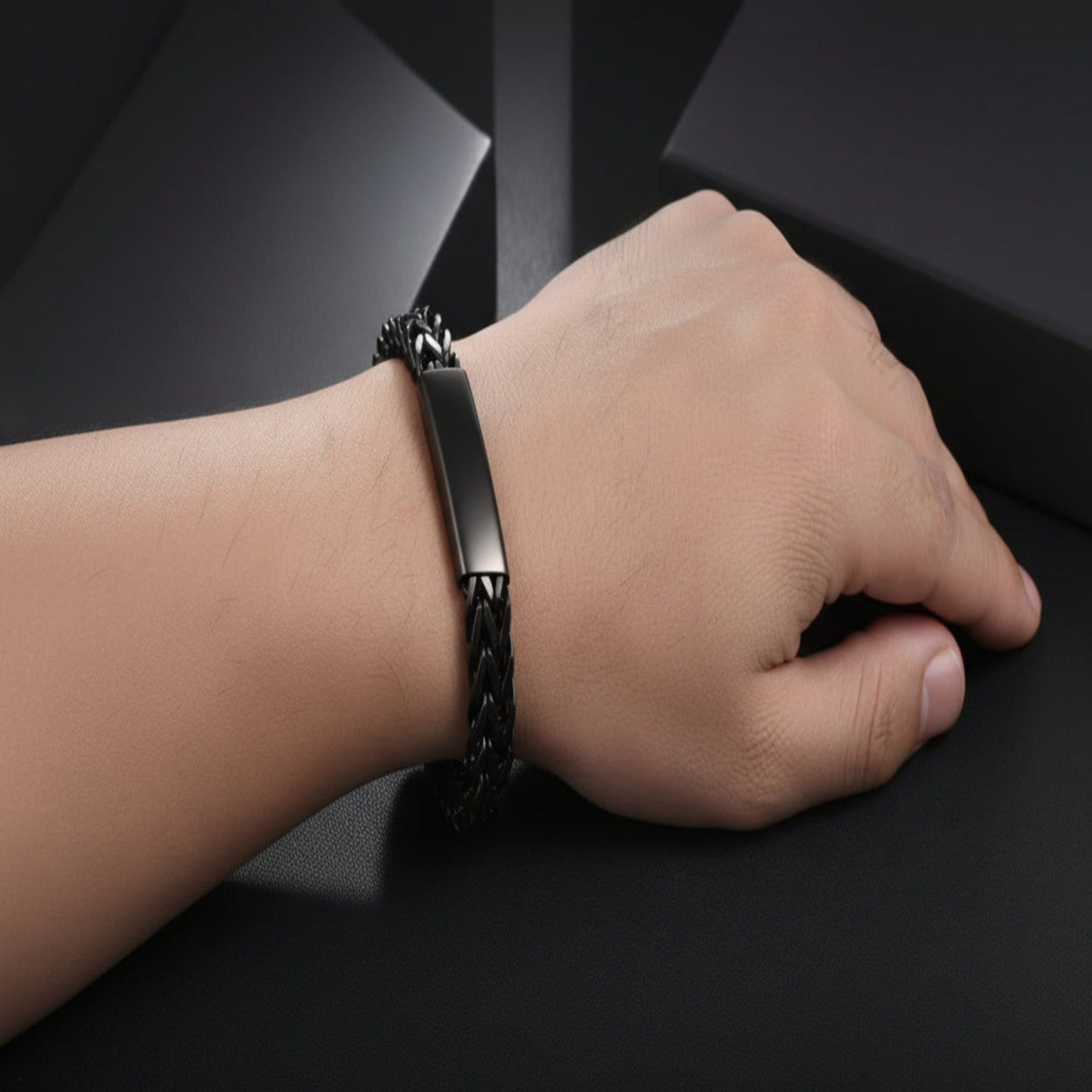 Double Layer Cuban Chain Bracelet – 10mm Black Stainless Steel, Heavy 45g Men’s Fashion Jewelry