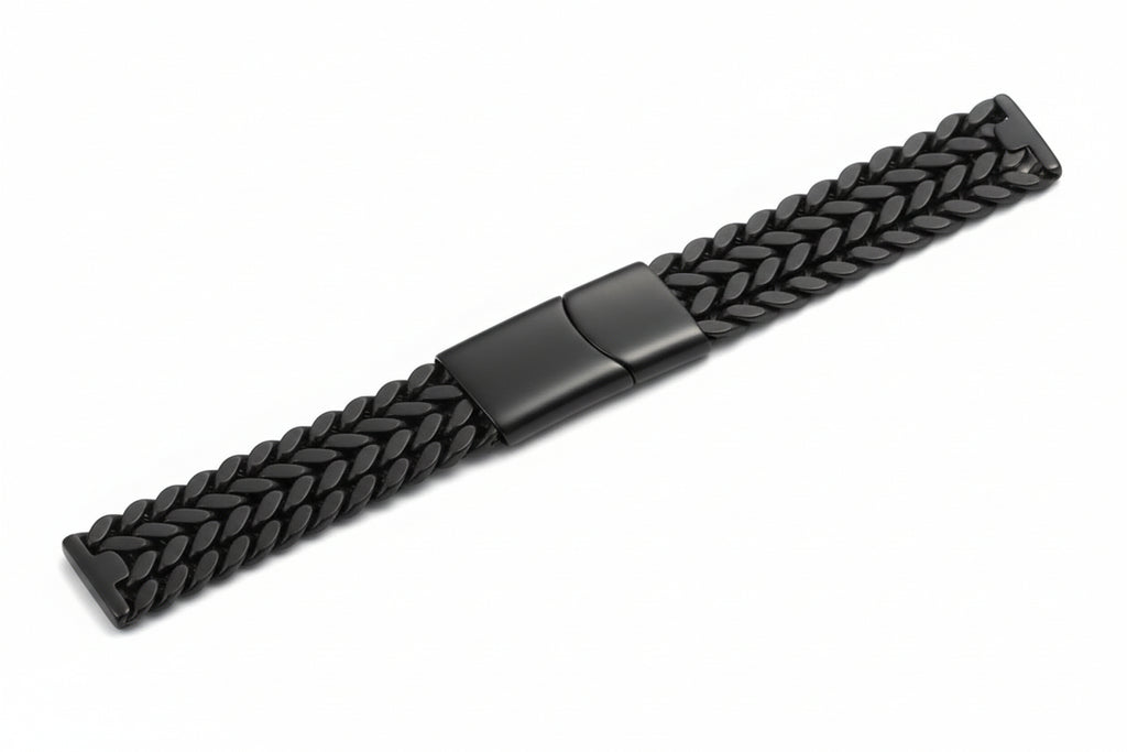 Double Layer Cuban Chain Bracelet – 10mm Black Stainless Steel, Heavy 45g Men’s Fashion Jewelry