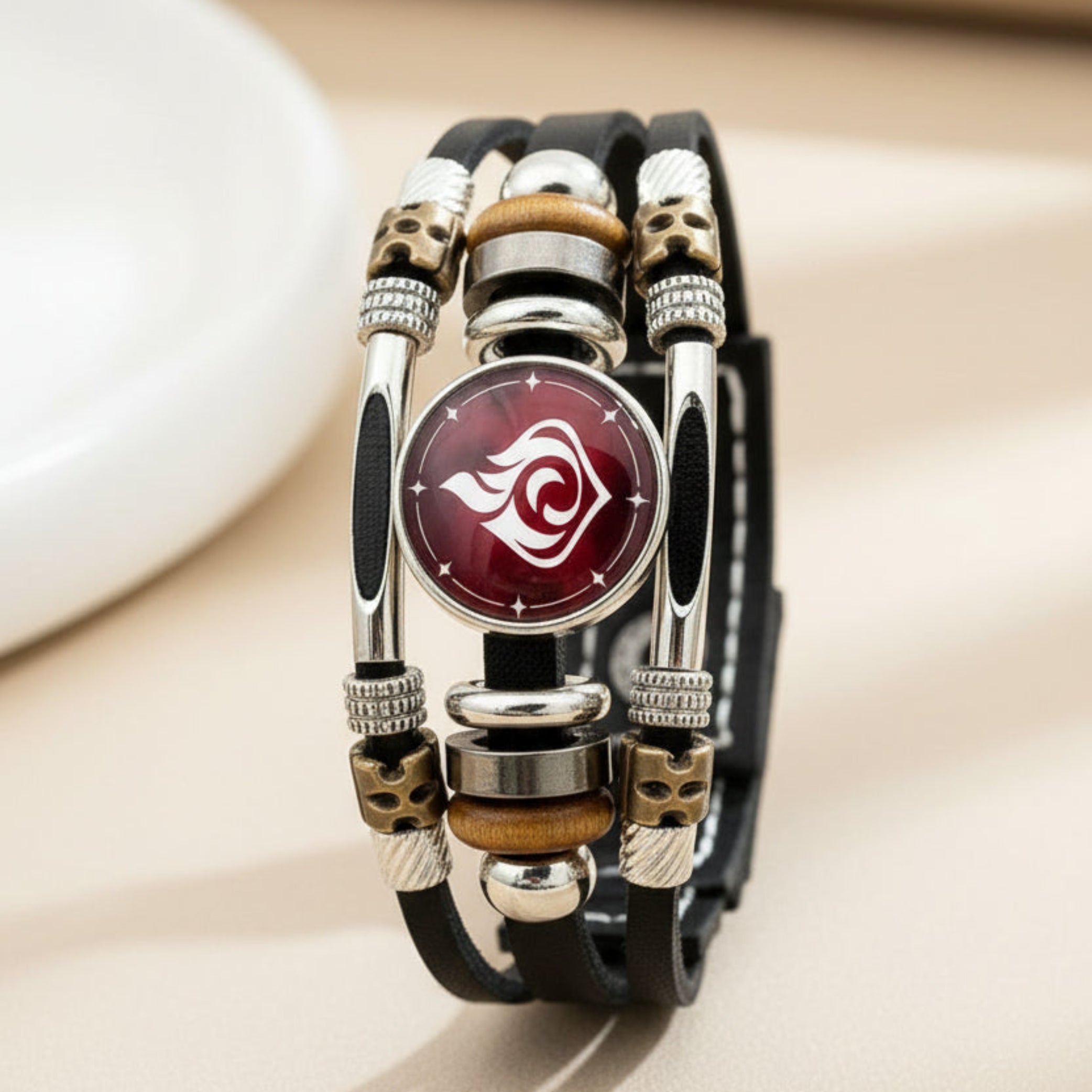 Men's Charm Leather Bracelet Impact Leather