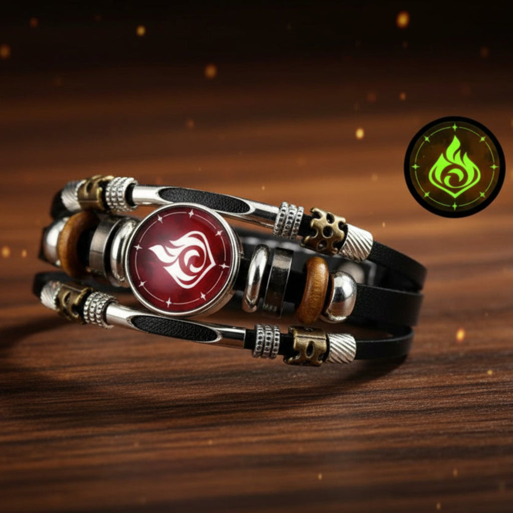 Men's Charm Leather Bracelet Impact Leather
