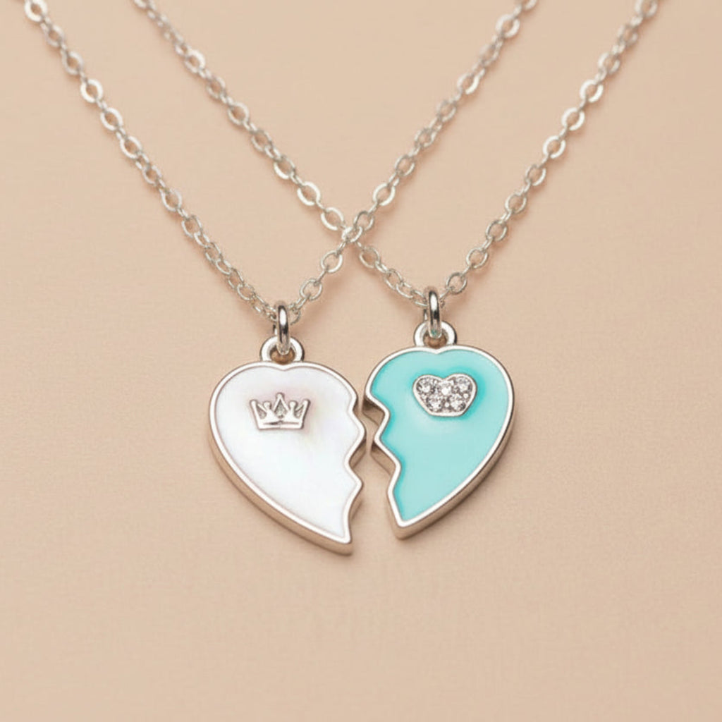 Honey Love Couple Pendant Necklace – Romantic Matching Jewelry Gift for Him & Her