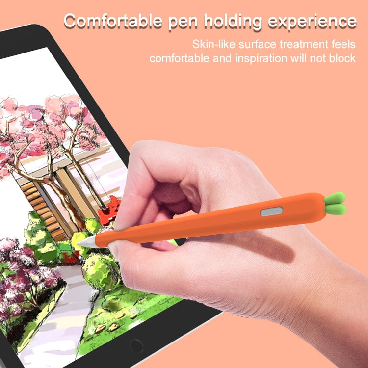 LOVE MEI Für Apple Pencil 1 Schutzhülle für Stylus Pen in Karottenform, aus Silikon, für Apple Pencil 1